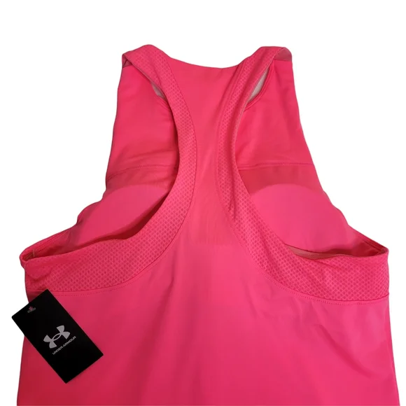 Under Armour Women's Sport 2 in 1 Racerback Tank Top BIB Avy 1356299 Hot Pink M - Picture 10 of 12